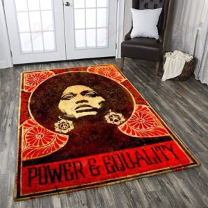 Black Woman Power And Equality Rug Sport Decor Gift Floor Decor Living Room Carpet Rug Area Rug - 65fa2c98dfb9