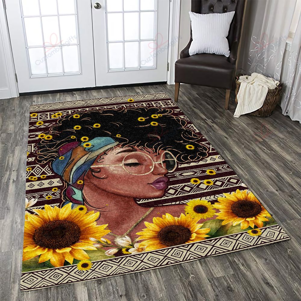 Black Woman Sunflower Rug Sport Decor Gift Floor Decor Living Room Carpet Rug Area Rug - 3c756bea5bd8 Black Woman Sunflower Rug Sport Decor Gift Floor Decor Living Room Carpet Rug Area Rug - 3c756bea5bd8