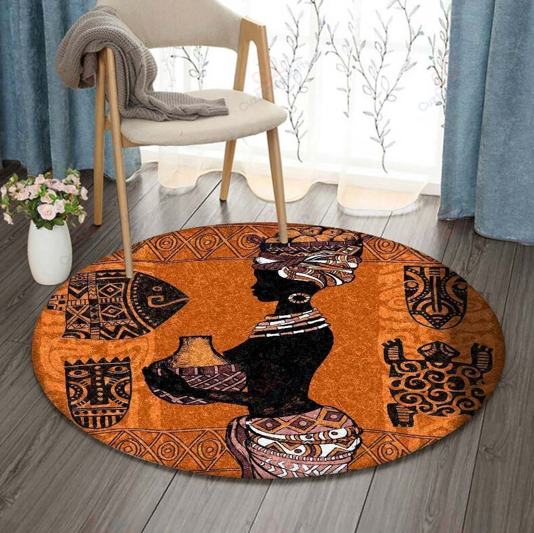 Black Women Round Carpet Floor Rug Living Room Bedroom Decor Round Area Rug Carpet Black Women Round Carpet Floor Rug Living Room Bedroom Decor Round Area Rug Carpet