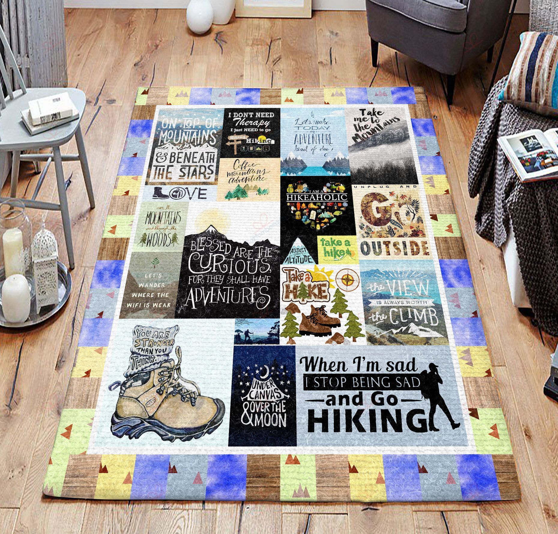 Blessed Are The Curious For They Shall Have Adventures Rug Sport Decor Gift Floor Decor Living Room Carpet Rug Area Rug - 10cf45a72088 Blessed Are The Curious For They Shall Have Adventures Rug Sport Decor Gift Floor Decor Living Room Carpet Rug Area Rug - 10cf45a72088