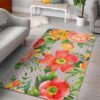 Bloom Floral Spring Rug Sport Decor Gift Floor Decor Living Room Carpet Rug Area Rug - dace059d4247