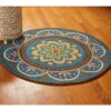 Blooming Medallion Round Carpet Floor Rug Living Room Bedroom Decor Round Area Rug Carpet