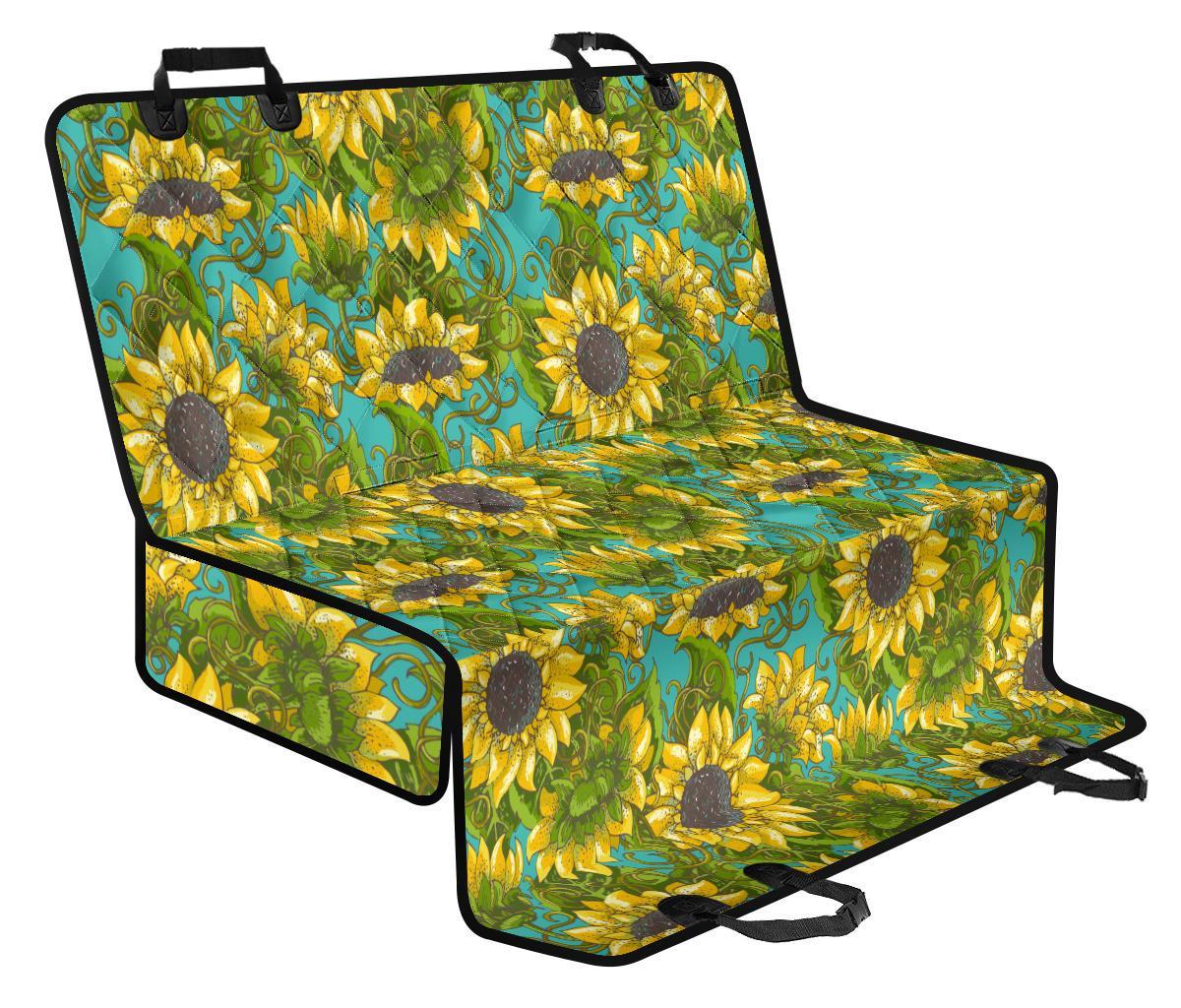 Blooming Sunflower Pattern Print Pet Car Back Seat Cover - ce2b08539400 Blooming Sunflower Pattern Print Pet Car Back Seat Cover - ce2b08539400