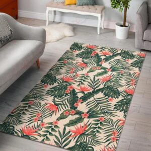 Blossom Tropical Leaves Pattern Rug Sport Decor Gift Floor Decor Living Room Carpet Rug Area Rug - 10b0d20f95f8