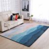 Blue Abstract Mountains Rug Sport Decor Gift Floor Decor Living Room Carpet Rug Area Rug - a4f50db6aaf2