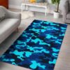 Blue And Black Camouflage Rug Sport Decor Gift Floor Decor Living Room Carpet Rug Area Rug - 9e1c21b52e2e