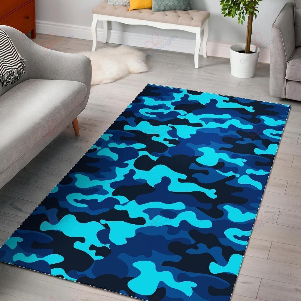 Blue And Black Camouflage Rug Sport Decor Gift Floor Decor Living Room Carpet Rug Area Rug - 9e1c21b52e2e Blue And Black Camouflage Rug Sport Decor Gift Floor Decor Living Room Carpet Rug Area Rug - 9e1c21b52e2e