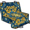Blue And Gold Bohemian Mandala Print Pet Car Back Seat Cover - 0a1be42f8ead