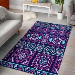 Blue And Pink Aztec Pattern Rug Sport Decor Gift Floor Decor Living Room Carpet Rug Area Rug - 56709f1dc55e