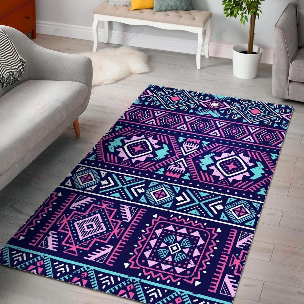 Blue And Pink Aztec Pattern Rug Sport Decor Gift Floor Decor Living Room Carpet Rug Area Rug - 56709f1dc55e Blue And Pink Aztec Pattern Rug Sport Decor Gift Floor Decor Living Room Carpet Rug Area Rug - 56709f1dc55e