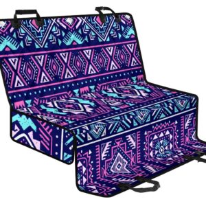 Blue And Pink Aztec Pattern Print Pet Car Back Seat Cover - 55af1e41b8db