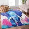 Blue And Pink Elephant Rug Sport Decor Gift Floor Decor Living Room Carpet Rug Area Rug - 730922000000