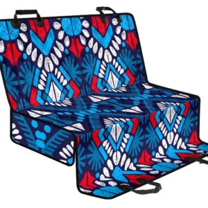 Blue And Red Aztec Pattern Print Pet Car Back Seat Cover - 21a27d70700c