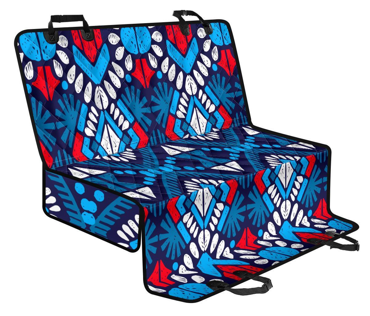 Blue And Red Aztec Pattern Print Pet Car Back Seat Cover - 21a27d70700c Blue And Red Aztec Pattern Print Pet Car Back Seat Cover - 21a27d70700c
