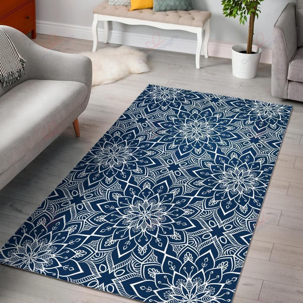 Blue And White Bohemian Mandala Rug Sport Decor Gift Floor Decor Living Room Carpet Rug Area Rug - 5b31a4e1c221 Blue And White Bohemian Mandala Rug Sport Decor Gift Floor Decor Living Room Carpet Rug Area Rug - 5b31a4e1c221