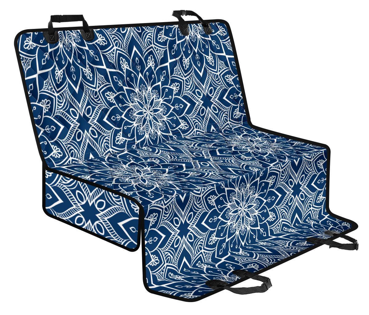 Blue And White Bohemian Mandala Print Pet Car Back Seat Cover - 2d1ba97ab5b5 Blue And White Bohemian Mandala Print Pet Car Back Seat Cover - 2d1ba97ab5b5