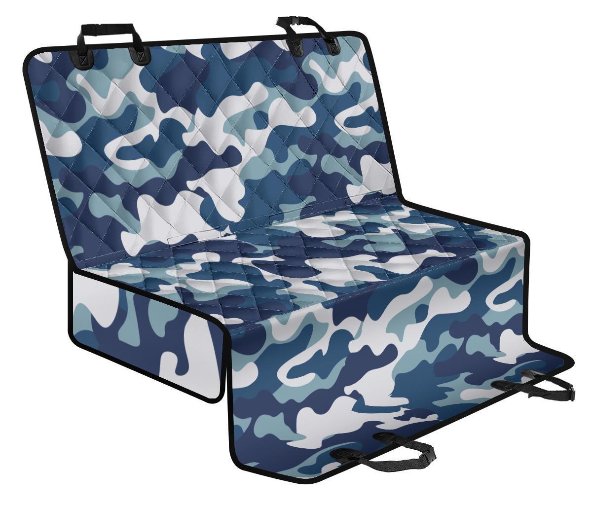 Blue And White Camouflage Print Pet Car Back Seat Cover - 19f23319824d Blue And White Camouflage Print Pet Car Back Seat Cover - 19f23319824d