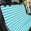 Blue And White Chevron Pattern Print Car Back Seat Cover Dog Car Seat Covers - 61bf6cba2e52