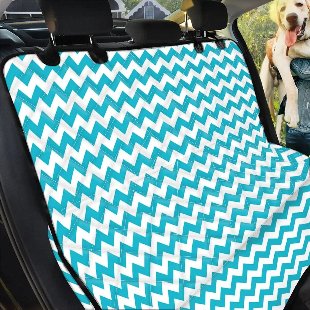 Blue And White Chevron Pattern Print Car Back Seat Cover Dog Car Seat Covers - 61bf6cba2e52 Blue And White Chevron Pattern Print Car Back Seat Cover Dog Car Seat Covers - 61bf6cba2e52