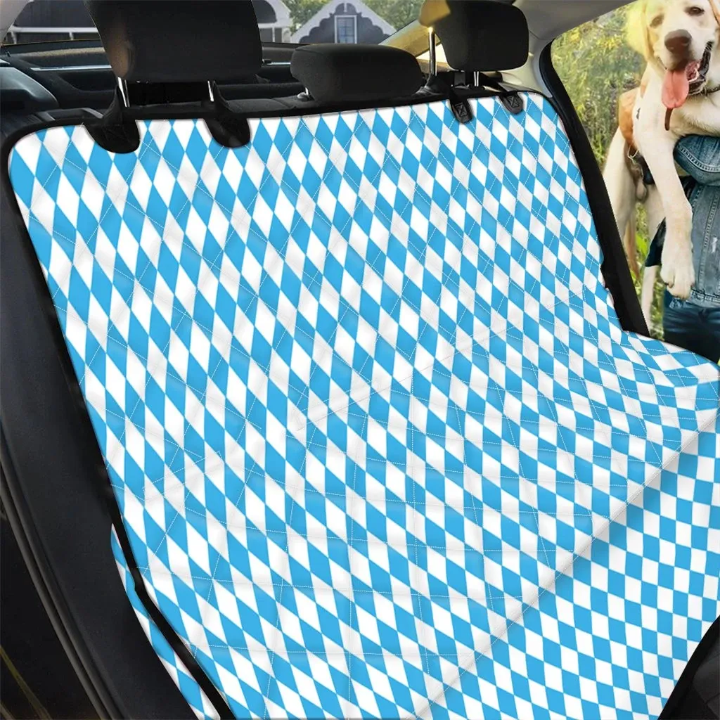 Blue And White Harlequin Texture Car Back Seat Cover Dog Car Seat Covers - 60b817d24c07 Blue And White Harlequin Texture Car Back Seat Cover Dog Car Seat Covers - 60b817d24c07