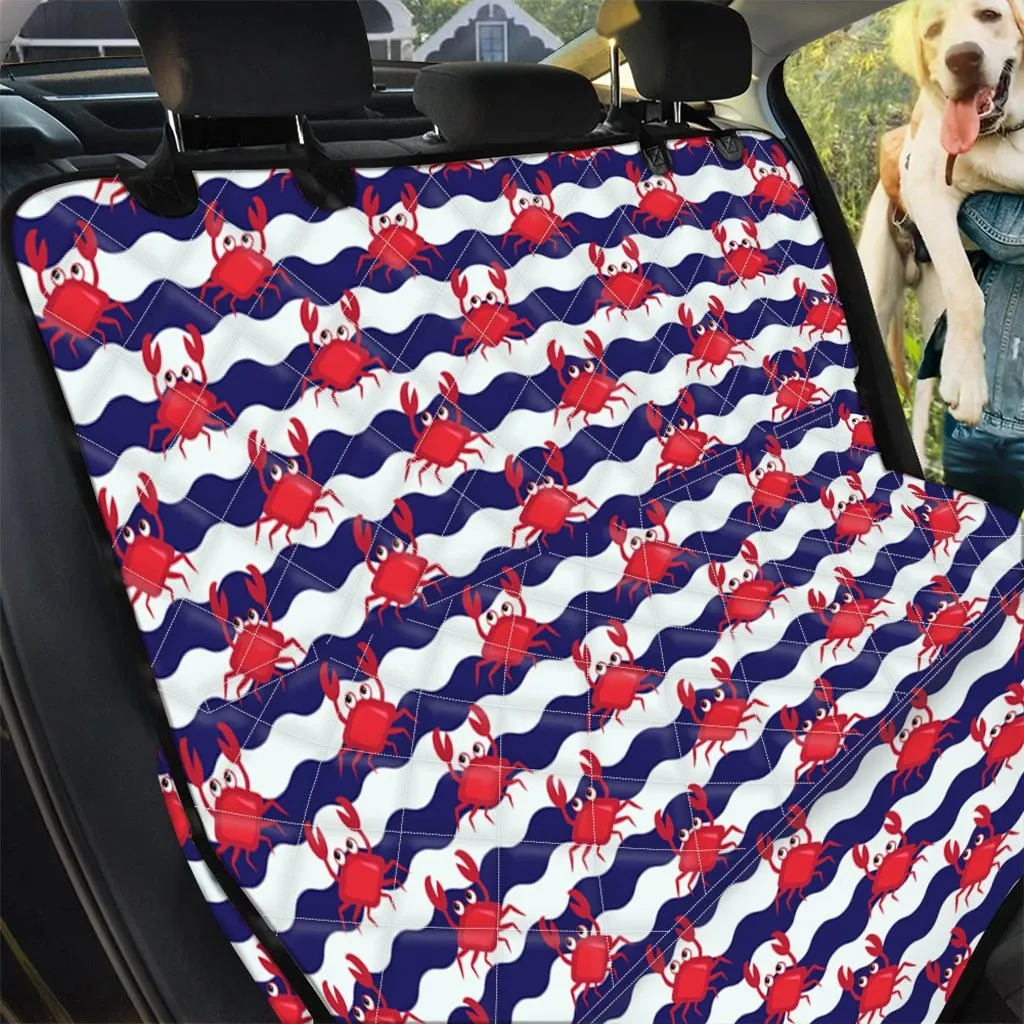 Blue And White Wave Crab Car Back Seat Cover Dog Car Seat Covers - b5c26f4d2484 Blue And White Wave Crab Car Back Seat Cover Dog Car Seat Covers - b5c26f4d2484
