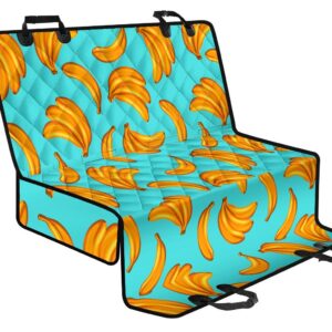 Blue Banana Pattern Print Pet Car Back Seat Cover - e93a4ae18956