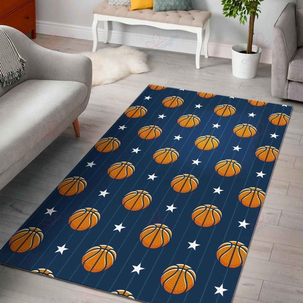 Blue Basketball Pattern Rug Sport Decor Gift Floor Decor Living Room Carpet Rug Area Rug - a149116cb55f Blue Basketball Pattern Rug Sport Decor Gift Floor Decor Living Room Carpet Rug Area Rug - a149116cb55f
