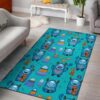 Blue Bigfoot Pattern Rug Sport Decor Gift Floor Decor Living Room Carpet Rug Area Rug - 4ca4fb0fa3fa