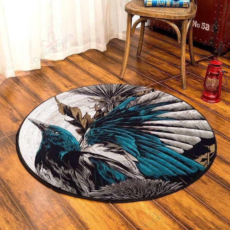 Blue Bird 1 Round Carpet Floor Rug Living Room Bedroom Decor Round Area Rug Carpet Blue Bird 1 Round Carpet Floor Rug Living Room Bedroom Decor Round Area Rug Carpet