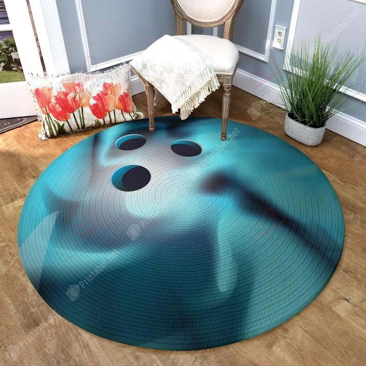 Blue Bowling Ball Round Carpet Floor Rug Living Room Bedroom Decor Round Area Rug Carpet Blue Bowling Ball Round Carpet Floor Rug Living Room Bedroom Decor Round Area Rug Carpet