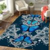 Blue Butterflies Rug Sport Decor Gift Floor Decor Living Room Carpet Rug Area Rug - 10ce66e6932b