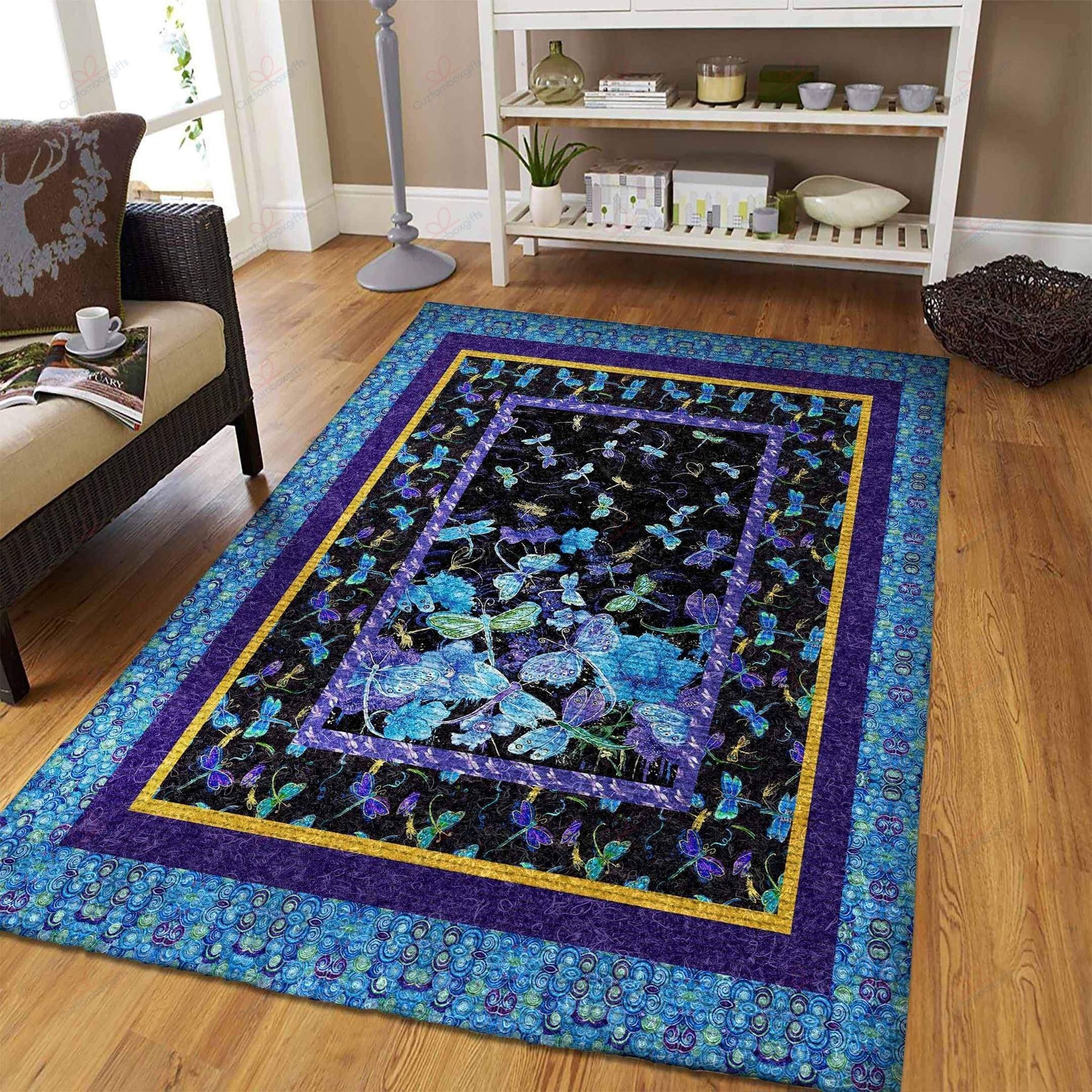 Blue Butterflies Rug Sport Decor Gift Floor Decor Living Room Carpet Rug Area Rug - 633aa7f7bd8f Blue Butterflies Rug Sport Decor Gift Floor Decor Living Room Carpet Rug Area Rug - 633aa7f7bd8f