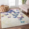 Blue Butterflies In The Afternoon Rug Sport Decor Gift Floor Decor Living Room Carpet Rug Area Rug - b47b9494a4f1
