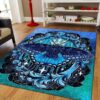 Blue Butterfly Rug Sport Decor Gift Floor Decor Living Room Carpet Rug Area Rug - d054f030631d