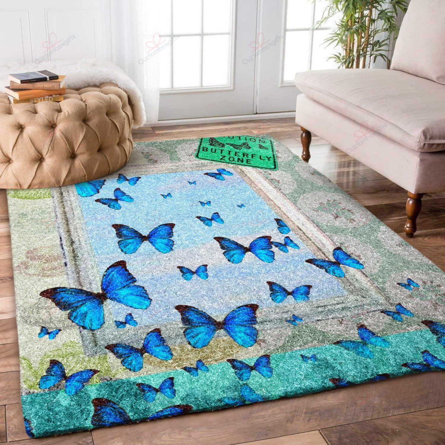 Blue Butterfly Rug Sport Decor Gift Floor Decor Living Room Carpet Rug Area Rug - 15b0f317c135 Blue Butterfly Rug Sport Decor Gift Floor Decor Living Room Carpet Rug Area Rug - 15b0f317c135