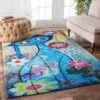 Blue Cat Rug Sport Decor Gift Floor Decor Living Room Carpet Rug Area Rug - 7d31d57fa8bb