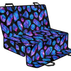 Blue Crystal Cosmic Galaxy Space Print Pet Car Back Seat Cover - c08371f55a17