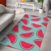 Blue Cute Watermelon Pattern Rug Sport Decor Gift Floor Decor Living Room Carpet Rug Area Rug - c8a7b35fc81d