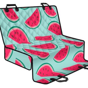 Blue Cute Watermelon Pattern Print Pet Car Back Seat Cover - 08ce79d560ff