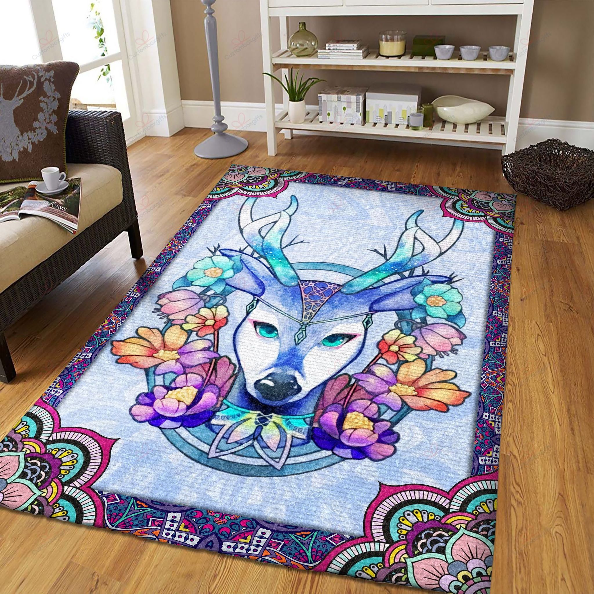 Blue Deer Pattern Rug Sport Decor Gift Floor Decor Living Room Carpet Rug Area Rug - 59bd1b1fb273 Blue Deer Pattern Rug Sport Decor Gift Floor Decor Living Room Carpet Rug Area Rug - 59bd1b1fb273