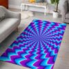 Blue Dizzy Moving Optical Illusion Rug Sport Decor Gift Floor Decor Living Room Carpet Rug Area Rug - 40efba615d09