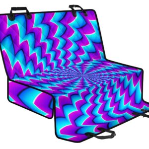 Blue Dizzy Moving Optical Illusion Pet Car Back Seat Cover - 36c75496d4d8