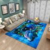 Blue Dolphin Rug Sport Decor Gift Floor Decor Living Room Carpet Rug Area Rug - 22efa46ecd1b