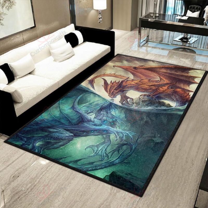 Blue Dragon Orange Dragon Rug Sport Decor Gift Floor Decor Living Room Carpet Rug Area Rug - 47d7a62e0b0e Blue Dragon Orange Dragon Rug Sport Decor Gift Floor Decor Living Room Carpet Rug Area Rug - 47d7a62e0b0e