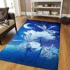 Blue Dragonfly And Lotus Rug Sport Decor Gift Floor Decor Living Room Carpet Rug Area Rug - 780fa3fd9996