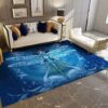 Blue Dragonfly Rug Sport Decor Gift Floor Decor Living Room Carpet Rug Area Rug - 3653d4babfb0