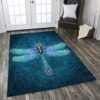 Blue Dragonfly Rug Sport Decor Gift Floor Decor Living Room Carpet Rug Area Rug - c7c064de6cb5