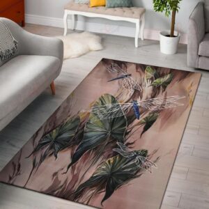 Blue Dragonfly Rug Sport Decor Gift Floor Decor Living Room Carpet Rug Area Rug - 92a161a87de0