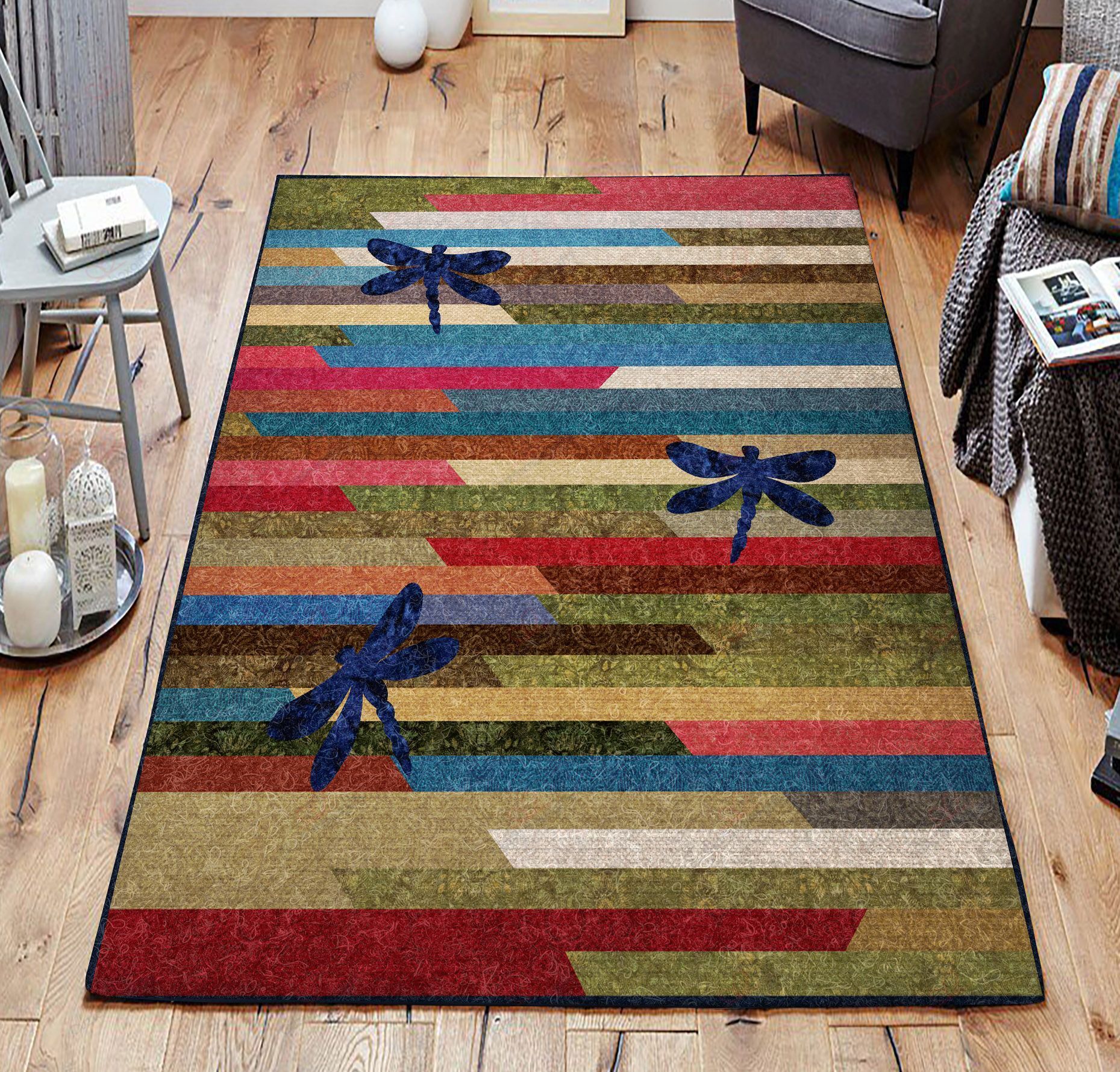 Blue Dragonfly Rug Sport Decor Gift Floor Decor Living Room Carpet Rug Area Rug - dc5d42e2b420 Blue Dragonfly Rug Sport Decor Gift Floor Decor Living Room Carpet Rug Area Rug - dc5d42e2b420