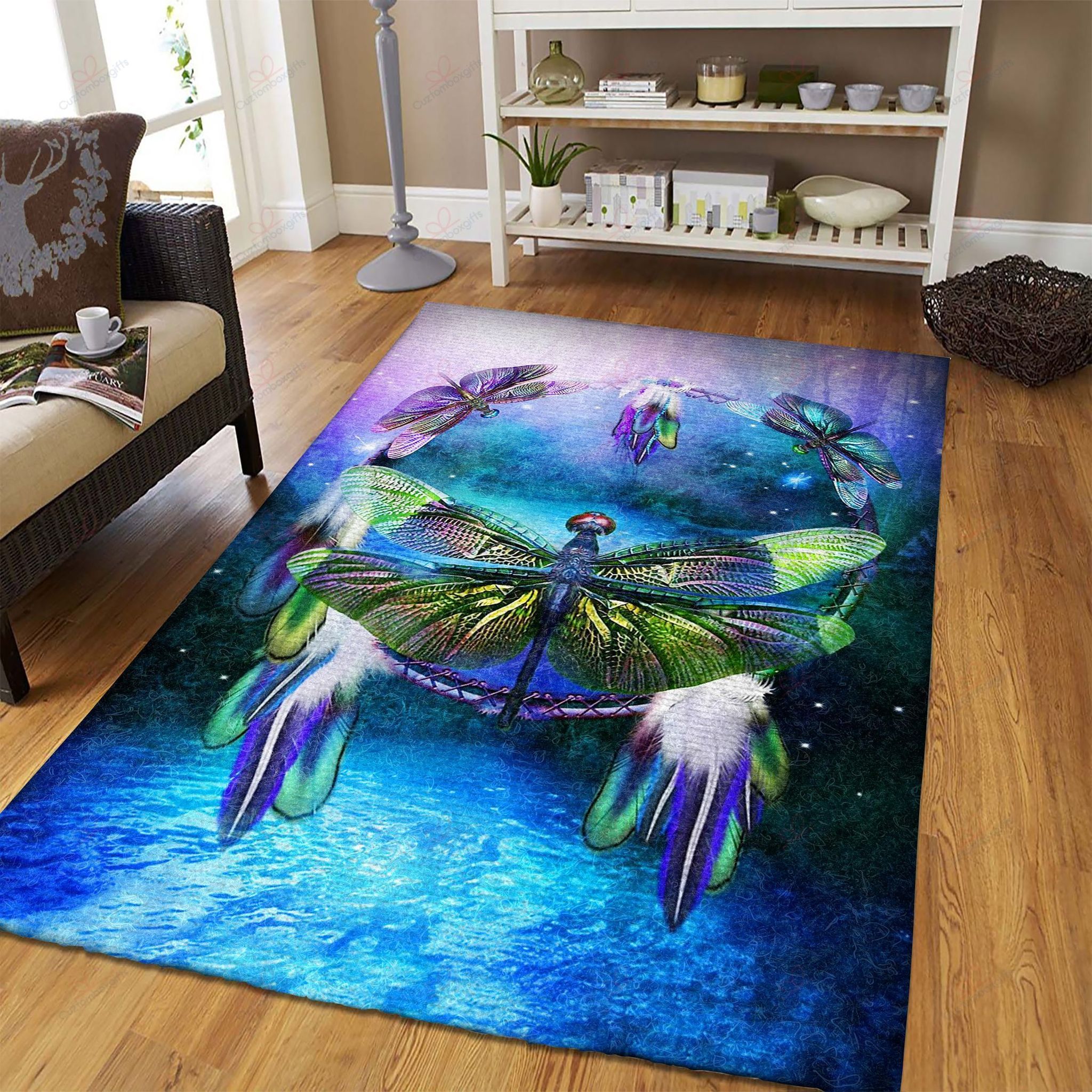 Blue Dream Catcher Dragonfly Rug Sport Decor Gift Floor Decor Living Room Carpet Rug Area Rug - ba379b645aa1 Blue Dream Catcher Dragonfly Rug Sport Decor Gift Floor Decor Living Room Carpet Rug Area Rug - ba379b645aa1